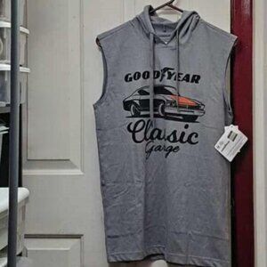 New Goodyear Men's Retro Hooded Muscle Tank